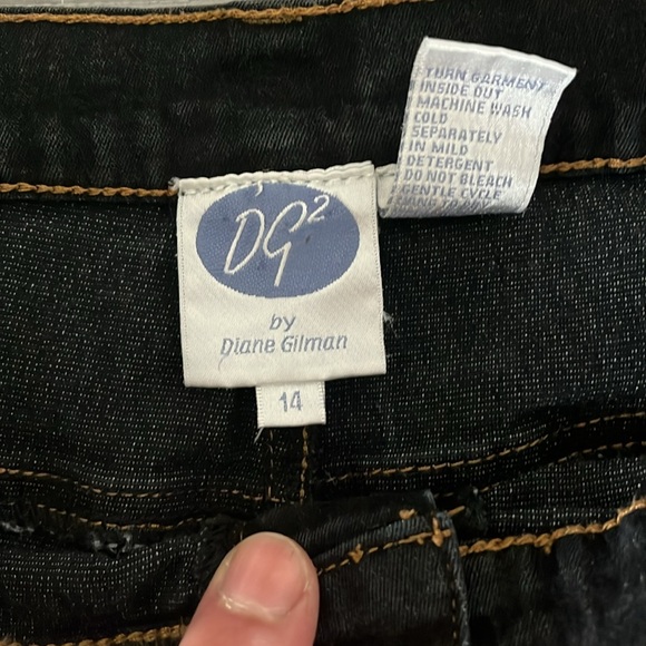 Diane Gilman Black Straight Leg Jeans - Picture 2 of 6